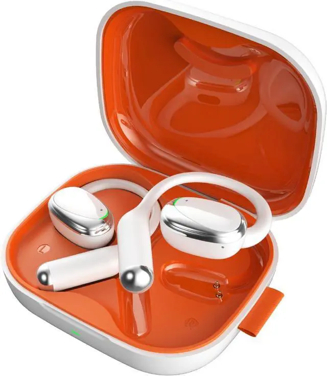 Main image of Earhook Headphones Wireless Bluetooth 5.3 Open Ear Earbuds with 30H Playtime HiFi Sound + 360° Stereo Sound Earbuds with Ear Hooks Ergonomic for Workout Walking, White