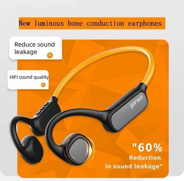 Alt view image 4 of 5 - Wireless Bone Conduction Headphones Open Ear Bluetooth Earbuds Sports Earbuds Wireless Bone Conduction Earphones Noise Cancelling Headset for Running Cycling Driving (White)
