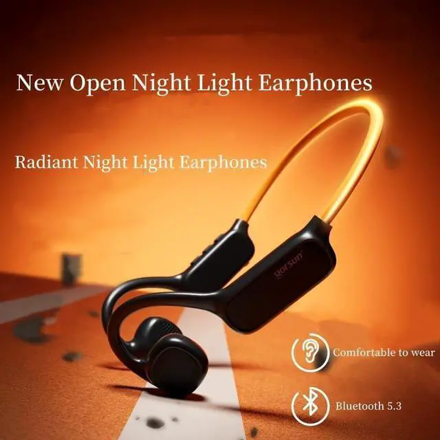 Alt view image 5 of 5 - Wireless Bone Conduction Headphones Open Ear Bluetooth Earbuds Sports Earbuds Wireless Bone Conduction Earphones Noise Cancelling Headset for Running Cycling Driving (White)