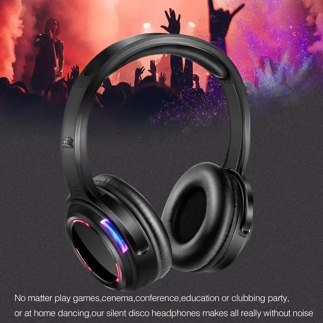 Alt view image 2 of 4 - Wireless Silent Disco Headphones 10 Pieces RF Headset Pack Without Transmitter for DJ Party, Sports,Film,Education and so on