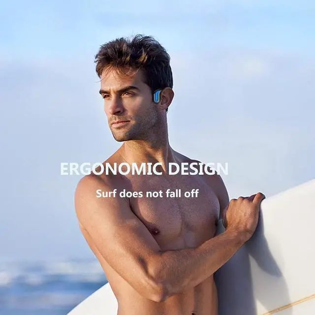 Alt view image 2 of 6 - IKXO Waterproof Headphones Swimming Bone Sound Headphones Bluetooth 5.0,Open Design Headphones Underwater Wireless 32G RAM with Microphone for Sports Listening Cycling Running Gym