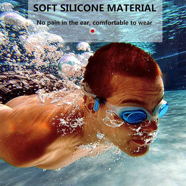 Alt view image 6 of 6 - IKXO Waterproof Headphones Swimming Bone Sound Headphones Bluetooth 5.0,Open Design Headphones Underwater Wireless 32G RAM with Microphone for Sports Listening Cycling Running Gym