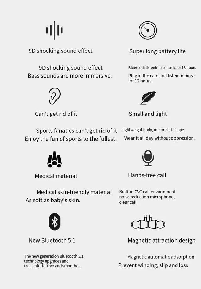 Alt view image 2 of 7 - Neckband Bluetooth Headphones Sports Earphones Wireless Bluetooth V5.3 Earbuds Neckband Earphone,Active Noise Cancellation & ENC Call Noise Cancellation,IPX5 Waterproof Sweatproof Fit Exercise,Red