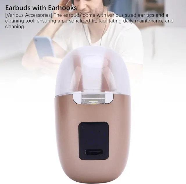 Alt view image 5 of 7 - Open Ear Headphones Earbuds Wireless, 5.3 Bluetooth Ear Buds, Ultra Comfort, Clear Calls, Powerful Sound, Sports Earphones for Running & Workouts