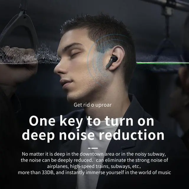 Alt view image 3 of 7 - Wireless Earbuds ANC Noise Canceling Bluetooth 5.3 Headphones,HiFi Stereo & Touch Controls,IPX5 Waterproof in-Ear Earphones with Mic,Stereo Bass Sports Headphones for Phone, White