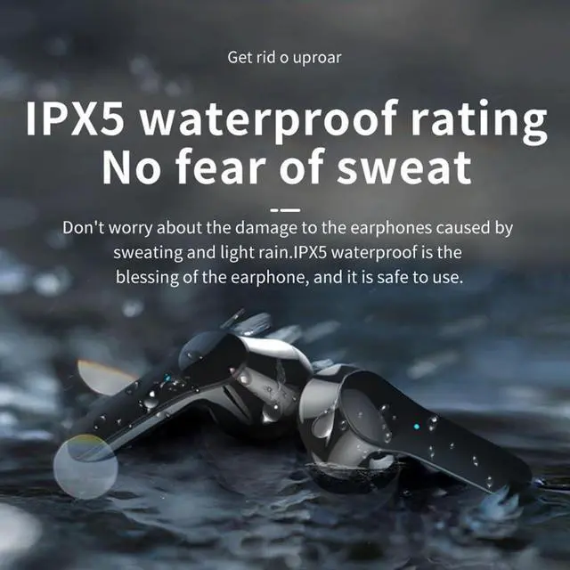 Alt view image 4 of 7 - Wireless Earbuds ANC Noise Canceling Bluetooth 5.3 Headphones,HiFi Stereo & Touch Controls,IPX5 Waterproof in-Ear Earphones with Mic,Stereo Bass Sports Headphones for Phone, White