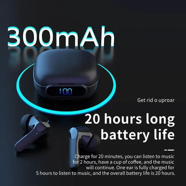 Alt view image 6 of 7 - Wireless Earbuds ANC Noise Canceling Bluetooth 5.3 Headphones,HiFi Stereo & Touch Controls,IPX5 Waterproof in-Ear Earphones with Mic,Stereo Bass Sports Headphones for Phone, White