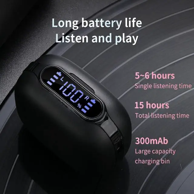 Alt view image 5 of 7 - Wireless Earbuds ANC Noise Canceling Bluetooth 5.3 Headphones,HiFi Stereo & Touch Controls,IPX5 Waterproof in-Ear Earphones with Mic,Stereo Bass Sports Headphones for Phone, White