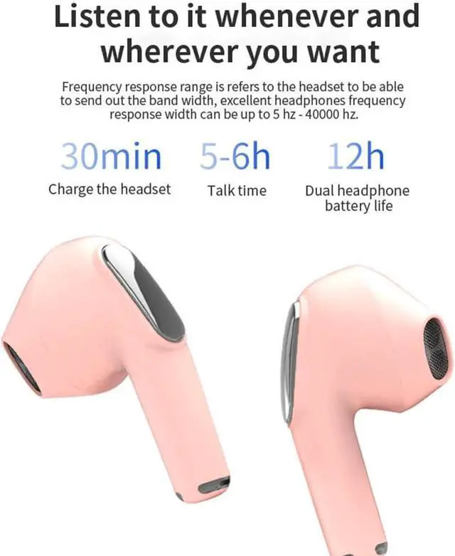 Alt view image 3 of 7 - Wireless Earbuds Bluetooth Headphones with LED Display Charging Case,IPX5 Waterproof Earphones in-Ear Buds with Mic,Advanced Active Noise Cancelling,24H Playtime for Android/iOS Phone-Black