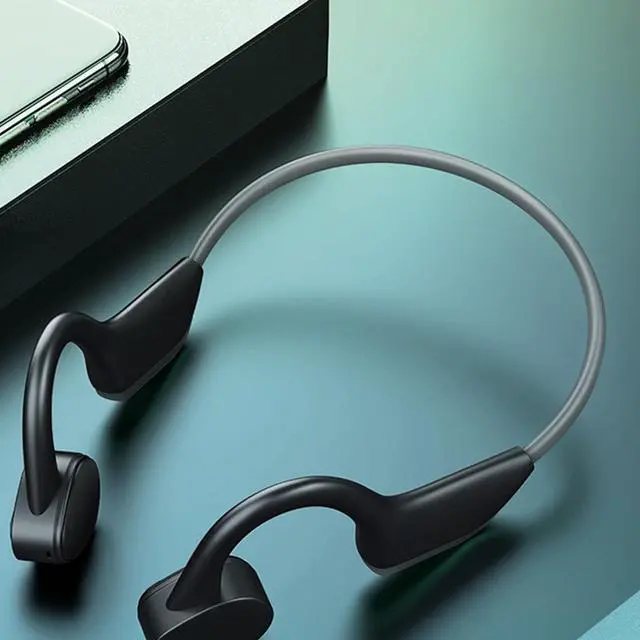 Alt view image 5 of 5 - Bone Conduction Headphones Waterproof Swimming Headphones Built-in Mic Bluetooth 5.0 Open Ear Headset Sport Earphones,Sweatproof Headset for Running,Cycling