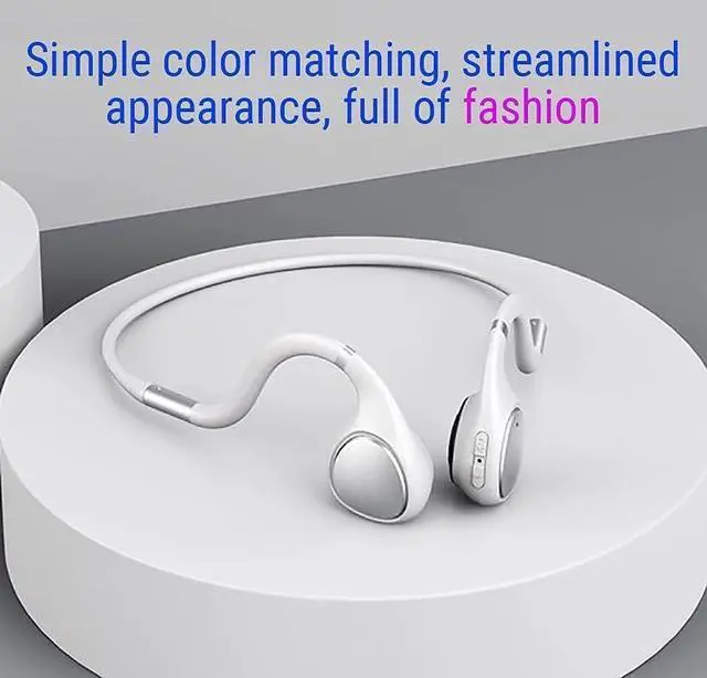 Alt view image 3 of 6 - Open Ear Air Bone Conduction Headphones Wireless Bluetooth 5.3 Earphones with HiFi Stereo+HD Call Noise Cancelling,6 Hours Playtime IPX5 Waterproof Sport Headset for Android iPhone TV