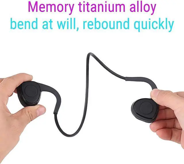 Alt view image 2 of 6 - Open Ear Air Bone Conduction Headphones Wireless Bluetooth 5.3 Earphones with HiFi Stereo+HD Call Noise Cancelling,6 Hours Playtime IPX5 Waterproof Sport Headset for Android iPhone TV