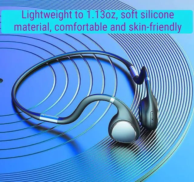 Alt view image 5 of 6 - Open Ear Air Bone Conduction Headphones Wireless Bluetooth 5.3 Earphones with HiFi Stereo+HD Call Noise Cancelling,6 Hours Playtime IPX5 Waterproof Sport Headset for Android iPhone TV
