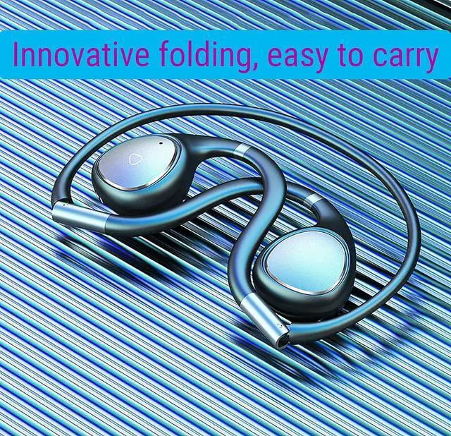 Alt view image 6 of 6 - Open Ear Air Bone Conduction Headphones Wireless Bluetooth 5.3 Earphones with HiFi Stereo+HD Call Noise Cancelling,6 Hours Playtime IPX5 Waterproof Sport Headset for Android iPhone TV