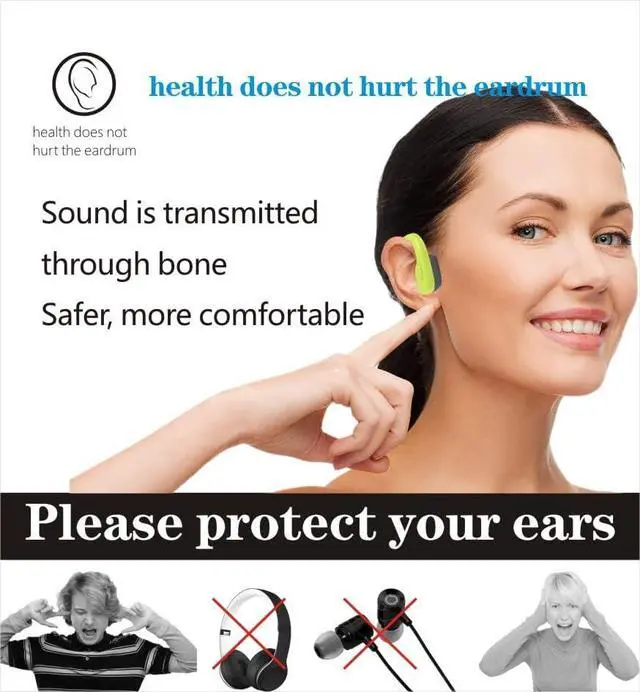 Alt view image 7 of 7 - Wireless Bluetooth Bone Conduction Headphones Swimming IP68 Waterproof 32G MP3 Player,9 Hours of Playback Time Open-Ear Sport Noise Cancellation Comfortable for Fitness Running Driving,Blue