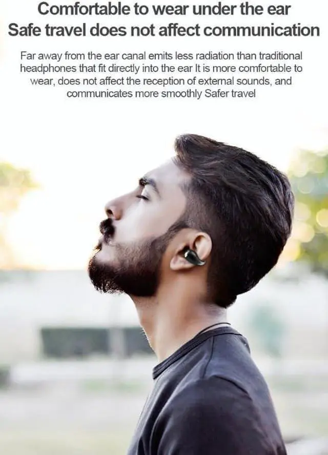 Alt view image 6 of 7 - On Ear Clip Earbuds Bluetooth 5.3 Wireless Sports Headphones with LED Power Display Charging Case,36 Hours Playtime & Mic Clear Call Sports,IPX5 Waterproof Fitness Ear Buds for Running Fitness-White