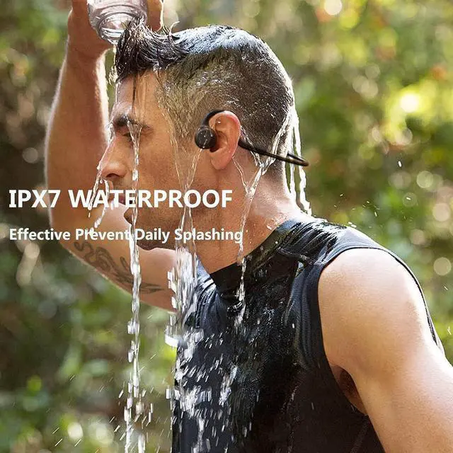 Alt view image 4 of 7 - MP3 Player Bone Conduction Headphones IPX8 Waterproof for Swimming Open Ear Wireless Sport Earphones Built-in 8GB Memory for Running Diving Water Gym Spa (Black-Touch Control)