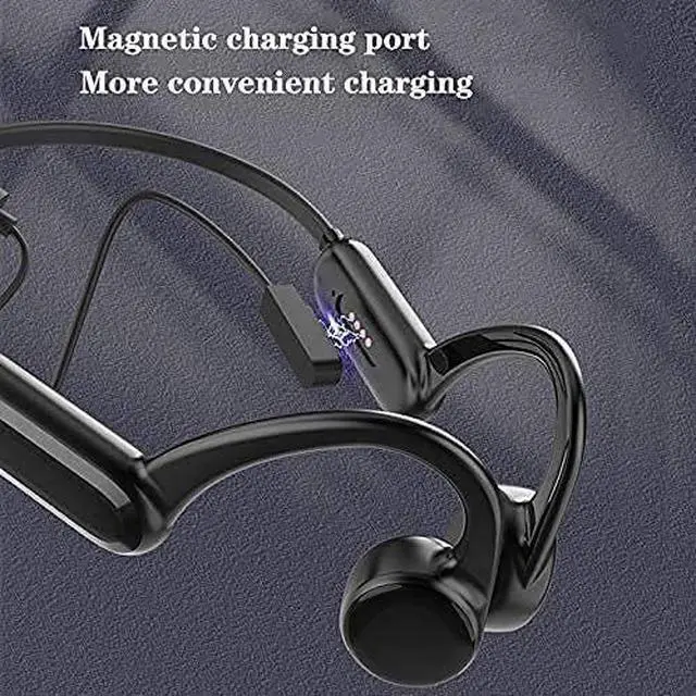 Alt view image 3 of 6 - Bone Conduction Headphones QYNIQIAN IPX8 Waterproof/Sweat Resistant Swimming Sports Earphones Wireless Bluetooth Open Ear Noise Cancelling Headsets Built-in Microphone 8G MP3 Player for Diving Surfing