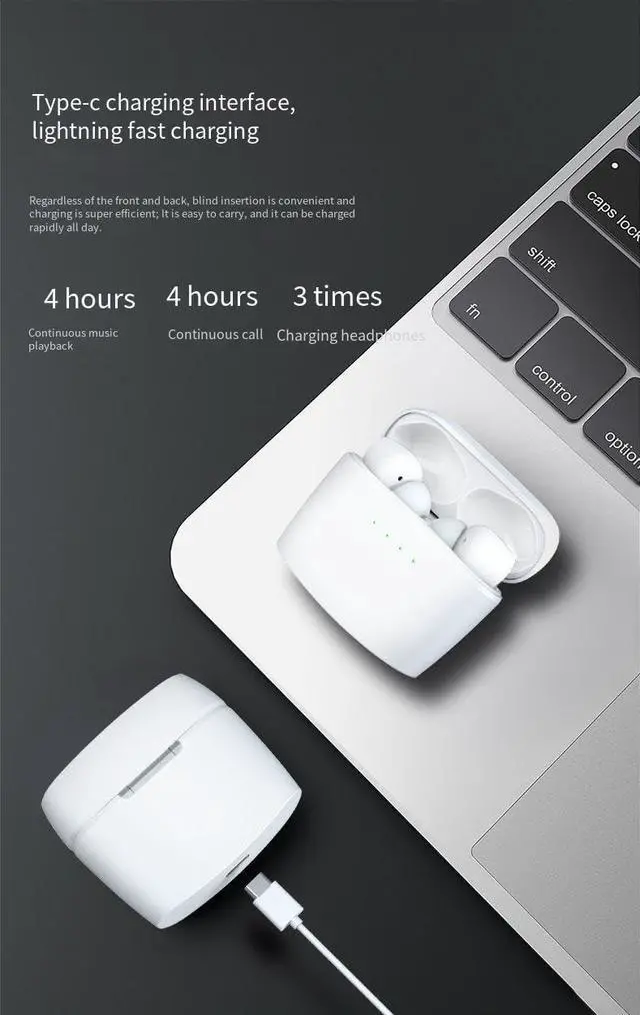 Alt view image 6 of 7 - in Ear Buds Wireless Bluetooth Earbuds Sports Headphones,ANC+ENC 38db Noise-Canceling Stereo High Fidelity Sound and Long Battery Life,Mics Clear Call for Gym/Running,Black