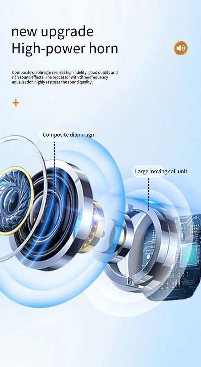 Alt view image 4 of 7 - Wireless Open Ear Clip Bone Conduction Headphones Bluetooth 5.3 Sports Earphones Built-in Mic,HiFi Stereo Headset with CVC8.0 Noise Cancellation,IPX5 Rating for Running,Sports,Cycling,Driving,Black