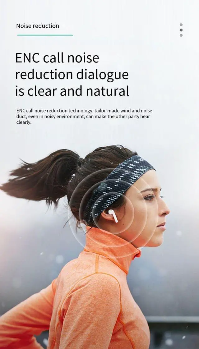 Alt view image 5 of 7 - Wireless in-Ear Headphones Bluetooth Earbuds Wireless Stereo Earphones with Charging Case,Al Call Noise Reduction,Clearer Call Experience,45H Playtime Stereo Bass Ear Buds for Sports, Black