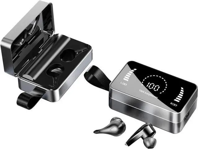 Main image of Bluetooth Headphones Wireless Earbuds Over Ear Buds,IPX7 Waterproof,CVC8.0 Intelligent Noise Isolation,Painless for Long Term Wearing,200H Playtime,LED Digital Display Headset for Sport,Black