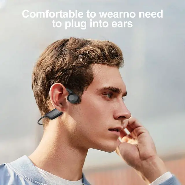 Alt view image 7 of 7 - Open Ear Bone Conduction Headphones Wireless Sport Earphones,10 Hours of Playback Time,IPX6 Waterproof Headphones for Gym Workout Swimming Running Cycling,8D Stereo Sound