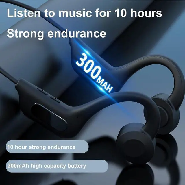 Alt view image 6 of 7 - Open Ear Bone Conduction Headphones Wireless Sport Earphones,10 Hours of Playback Time,IPX6 Waterproof Headphones for Gym Workout Swimming Running Cycling,8D Stereo Sound