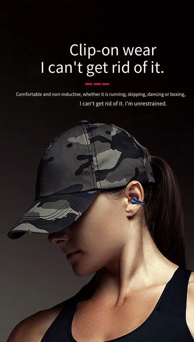 Alt view image 4 of 7 - Open Clip Earbuds Wireless Bluetooth Open Ear Headphones,24H Playtime Charging Case LED Display,Ultra Lightweight for Comfortable Clip On,Open Ear Earbuds for Workout,Driving,Meeting,White
