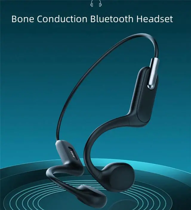 Alt view image 2 of 7 - White,32GB, Bluetooth Sport Headphones, Open-Back Bone Conduction Headphones, Silicone Ear Cushions for Comfortable Wearing, Suitable for Running and Swimming Enthusiasts