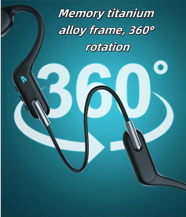 Alt view image 3 of 7 - White,32GB, Bluetooth Sport Headphones, Open-Back Bone Conduction Headphones, Silicone Ear Cushions for Comfortable Wearing, Suitable for Running and Swimming Enthusiasts