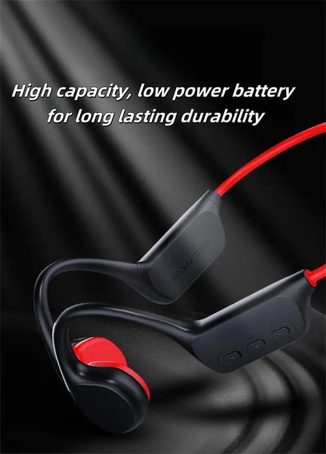 Alt view image 4 of 7 - Black, Swimming Bluetooth Headset, Bluetooth Bone Conduction Sport Headphones, with Premium Deep Base, with Mic, Suitable for Runners, Cyclists and Swimmers