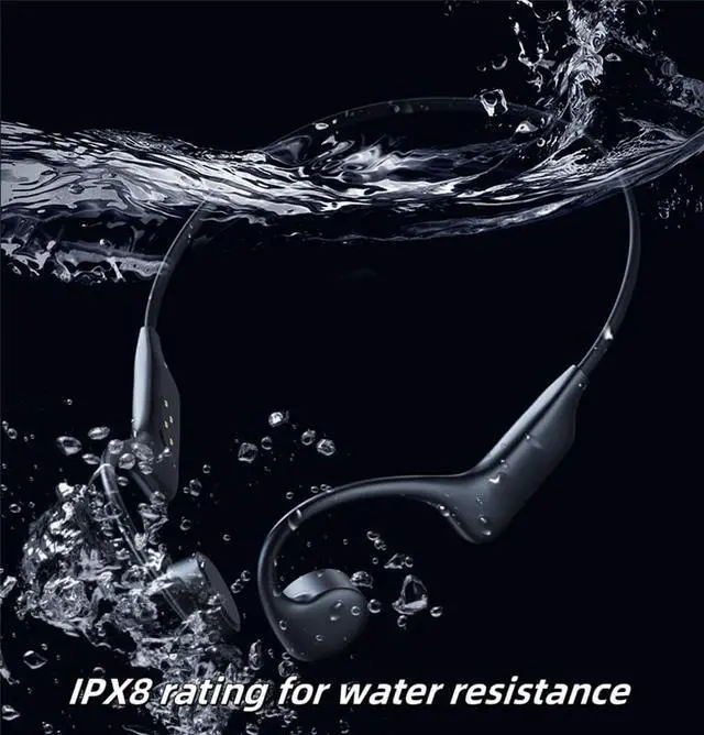 Alt view image 2 of 6 - White, Open-Ear Bluetooth Bone Conduction Sport Headphones, Bone Conduction Headphones, with Mic Sweatproof Headset, for Running,Cycling, Hiking, Driving