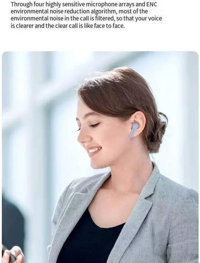 Alt view image 5 of 7 - Wireless Earbuds Bluetooth 5.4 Headphones,50H Playback,ANC+ENC Noise Cancelling Wireless Earphones,Mics Clear Call,IPX5 Waterproof Bluetooth Headset for Workout Sports,Grey