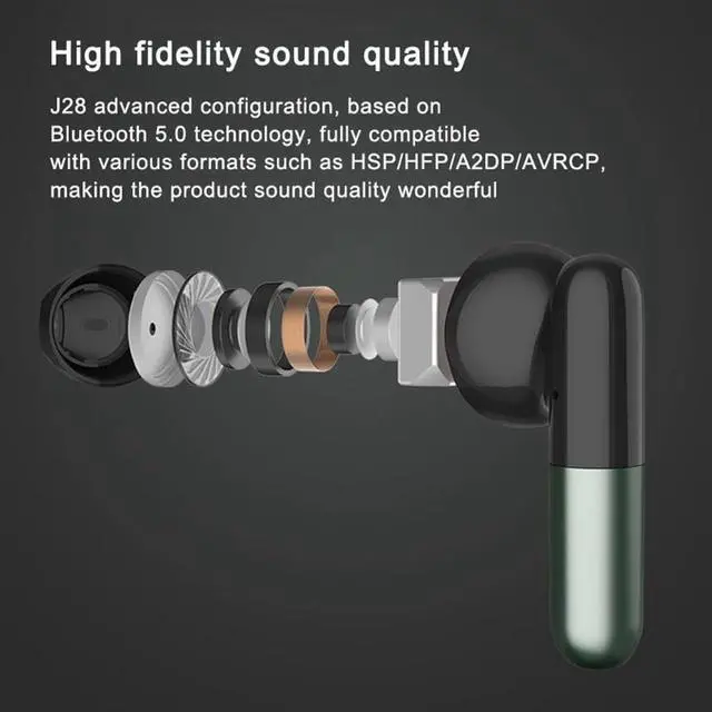 Alt view image 7 of 7 - Wireless Bluetooth Headphones in Ear Earphones Light-Weight Earbud,Touch Smart HD Digital Display Charging Pod Sport Headset,Built-in Mic for TV Smart Phone Laptop Computer Sports,Black