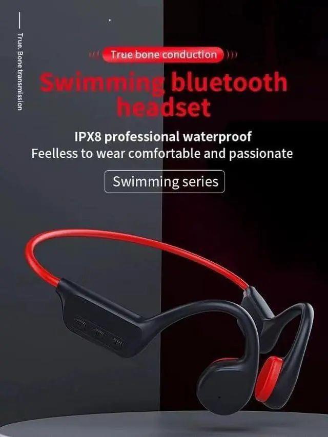 Alt view image 3 of 7 - Bone Conduction Headphones Built in 32G Memory Open-Ear Wireless Bluetooth 5.3 Sports Headphones with Mic & 8H Playtime,Stereo Wireless Outdoor Earphones,IPX8 Waterproof Headset for Running,White