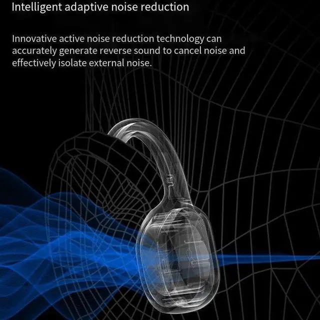 Alt view image 4 of 7 - Bone Conduction Headphones Wireless Bluetooth 5.3 Open Ear Headphones Noise Cancelling with Microphones,IPX5 Waterproof Sports Headphones for Gym Workout Swimming Running Cycling,Black,24g