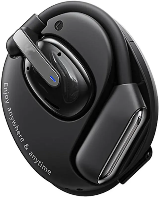 Main image of True Open Ear Headphones Open Ear Bluetooth Headphones Open Ear Earbuds Open Ear Earbuds Wireless Bluetooth 5.3 Clear Calls Open Ear Earbuds Wireless Bluetooth 80H Charging Case For Running black