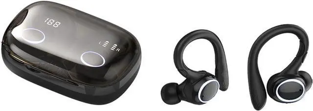 Main image of Bluetooth Headphones Wireless Earbuds with Ear Hooks Noise Canceling & High Sound Quality,IPX5 Waterproof Stereo Bass Over-Ear Sports Earphones with Microphone for Workout/Gym/Running