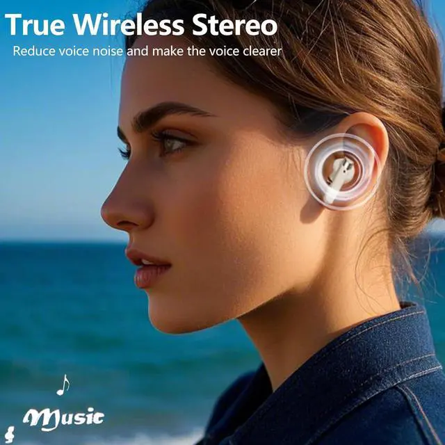 Alt view image 2 of 7 - Wireless Earbuds Bluetooth 5.4 Headphones Headset Wireless Bluetooth in-Ear Earphones Ear Buds Wireless Bluetooth Earbuds Suitable for Sports and Fitness/Driving/Voice Office(Green)