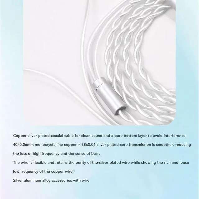 Alt view image 4 of 7 - Wired Headphone, HiFi Dynamic Drivers IEM Earphone, Air Assisted Vibration Circulation, 3.9ft 10mm Sports Music Game in Ear Headphone for Musician Singer (3.5mm)