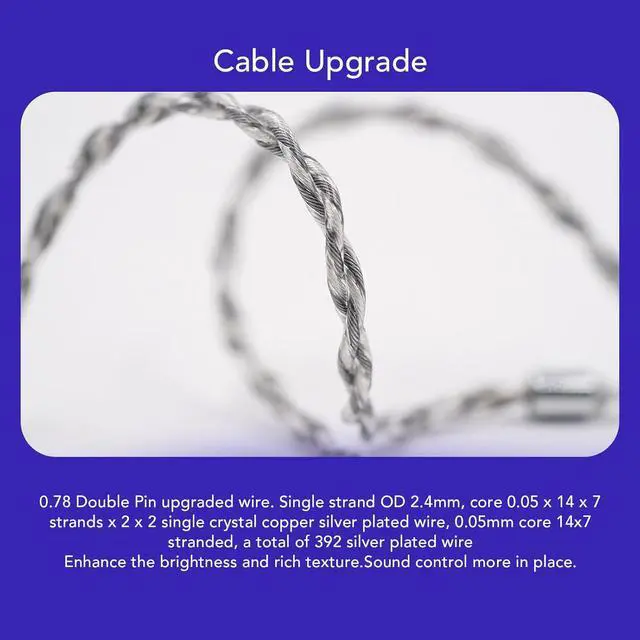 Alt view image 7 of 7 - Wired Headphone, Bone Conduction 10mm Dynamic Drivers Earphone, LCP Diaphragm IEM Earphone, Sports Music Game in Ear Headphone, for Musician Singer Stage (3.5mm)