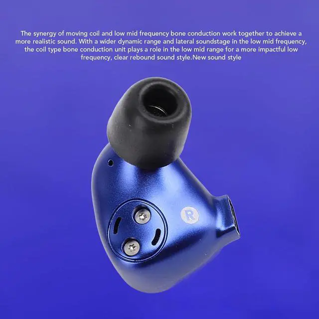 Alt view image 6 of 7 - Wired Headphone, Bone Conduction 10mm Dynamic Drivers Earphone, LCP Diaphragm IEM Earphone, Sports Music Game in Ear Headphone, for Musician Singer Stage (3.5mm)