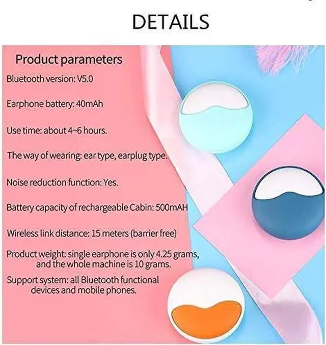 Alt view image 6 of 6 - IPX5 Waterproof Bluetooth Earbuds, True Wireless Earbuds, Cyclic Playtime Headphones with Charging Case and, Earphones Headset for Sport(White)