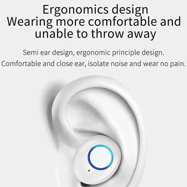 Alt view image 5 of 6 - IPX5 Waterproof Bluetooth Earbuds, True Wireless Earbuds, Cyclic Playtime Headphones with Charging Case and, Earphones Headset for Sport(White)