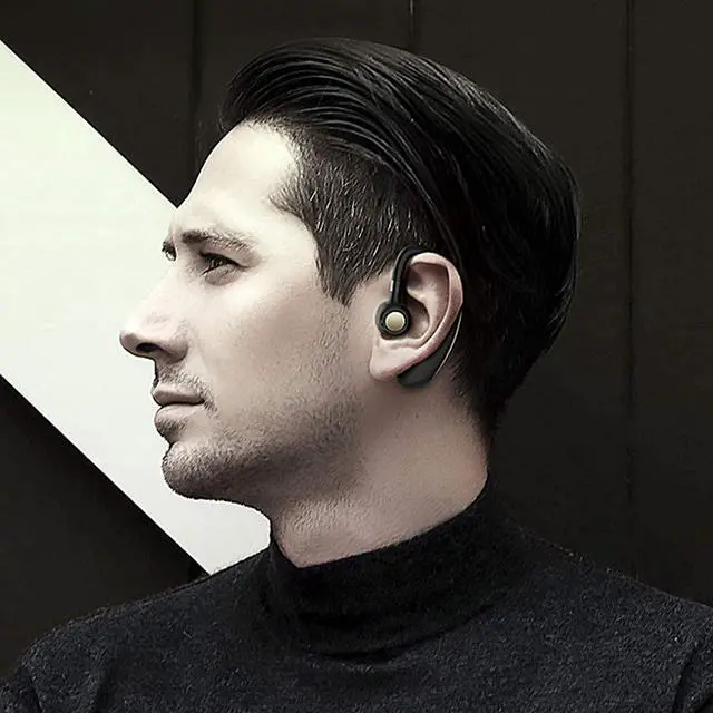 Alt view image 7 of 7 - Bluetooth Headphones, Noise Canceling Wireless Earbuds, IPX6 Waterproof Earphones, Ear Headset with Power Display & Wireless Charging Case for Sports/Music(Black)