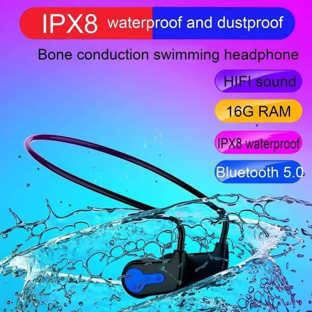 Alt view image 5 of 7 - Bluetooth Headphones,Wireless Earbuds IPX8 Waterproof Sports Earphones with Mic HD Stereo Sweatproof in-Ear Earbuds Gym Running Workout, Battery Noise Cancelling Headsets(Black)
