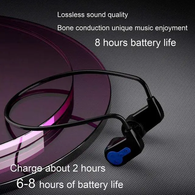 Alt view image 6 of 7 - Bluetooth Headphones,Wireless Earbuds IPX8 Waterproof Sports Earphones with Mic HD Stereo Sweatproof in-Ear Earbuds Gym Running Workout, Battery Noise Cancelling Headsets(Black)