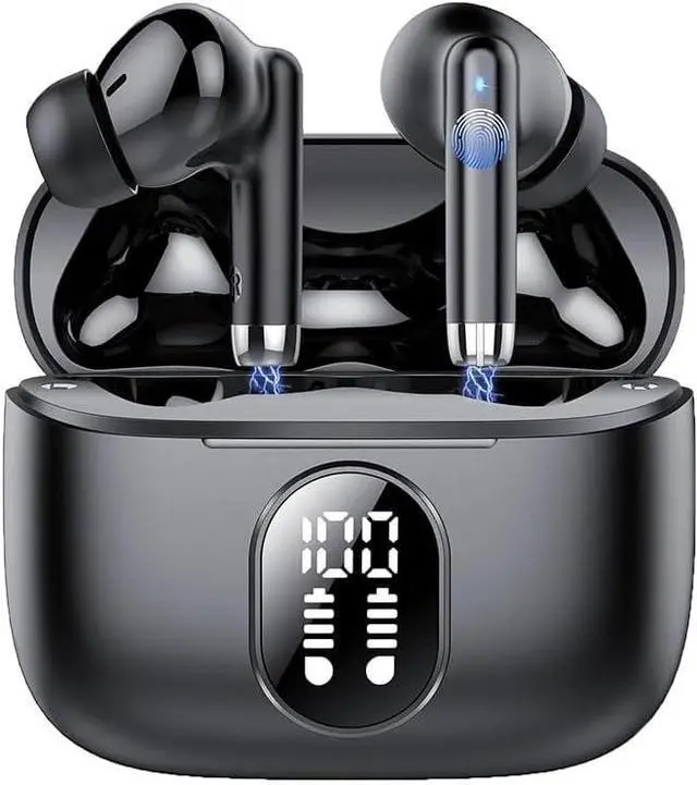 Main image of coioc Open Ear Bluetooth 5.4 Earbuds, Wireless Headphones Sport Over Earphones Built-in Mic with Ear Hooks 50H Playtime Ear Buds LED Display Charging Case