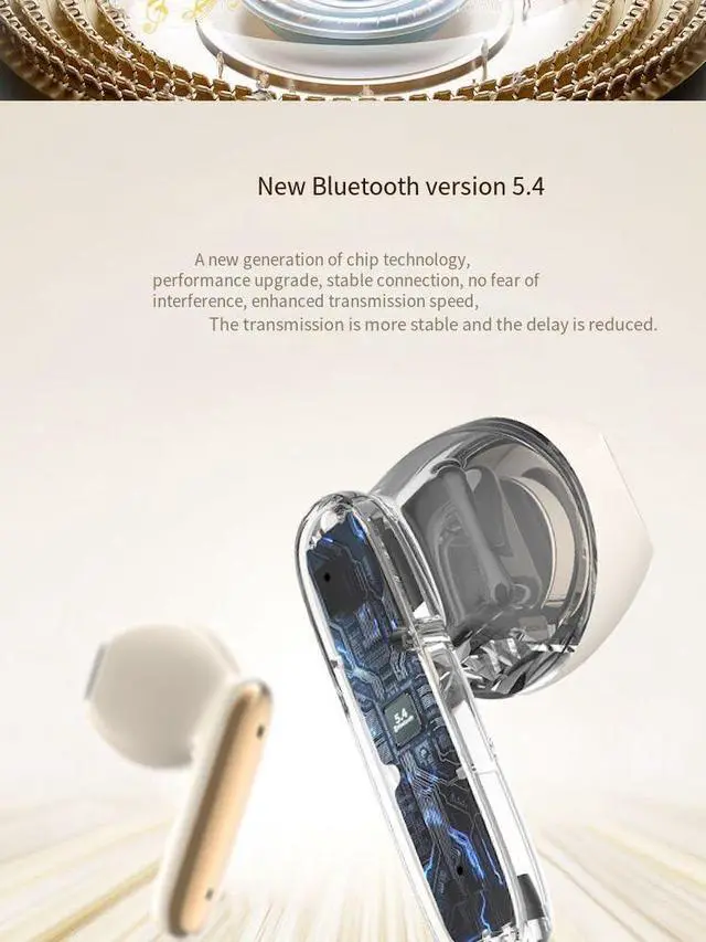 Alt view image 7 of 7 - Wireless Earbuds Bluetooth 5.3 Sports in-Ear ANC+ENC Six-Microphone Talking Noise ENC Call Noise Cancellation IPX5 Waterproof 35 Hours Battery Life with Charging Case Wireless Earphones, Black